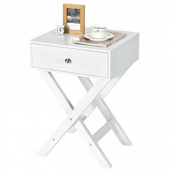 Retro X-shape 1 Drawer Nightstand Coffee Table