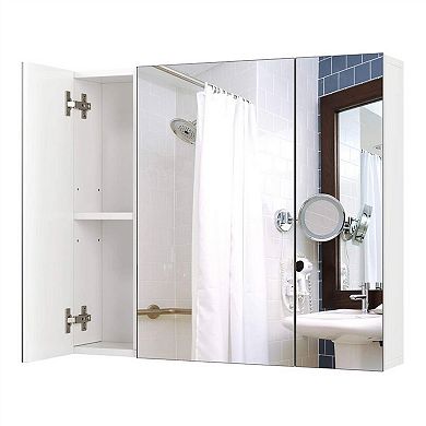 Modern 3-door Wall Mounted Medicine Cabinet Bathroom Mirror Cupboard