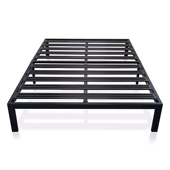 California King Metal Platform Bed Frame With Heavy Duty Slats