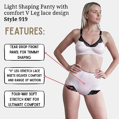 Light Shaping Panty with comfort V Leg lace