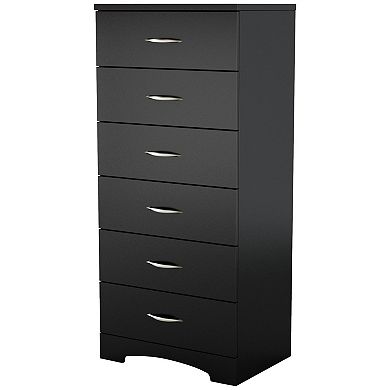 6 Drawer Vertical Storage Chest for Bedroom Closet Organization with Metal Drawer Handles