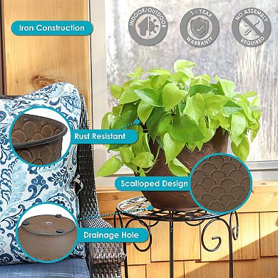 Dinah Metal Outdoor Planter Set Of 2