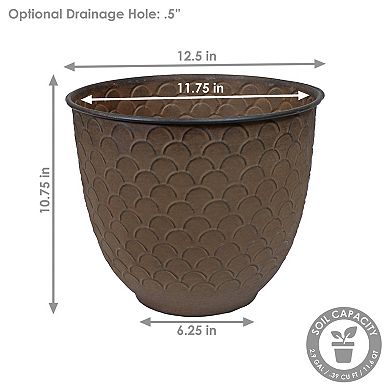 Dinah Metal Outdoor Planter Set Of 2