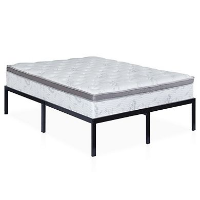 King Size 16-inch High Heavy Duty Metal Platform Bed Frame