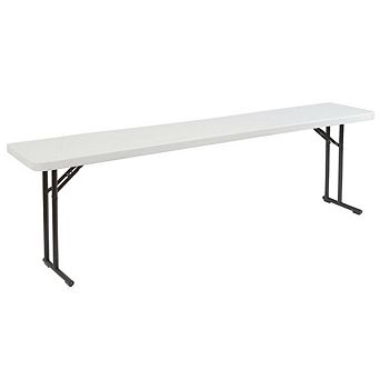 Steel Frame 72-inch Rectangular Grey Plastic Top Folding Table