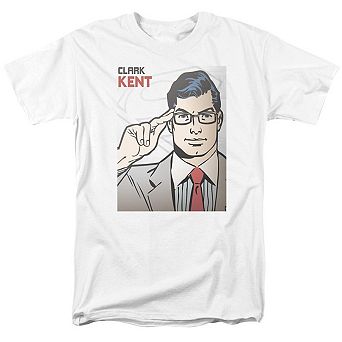 Superman Clark Kent Cover Short Sleeve Adult T-shirt