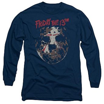 Friday The 13th Rough Mask Long Sleeve Adult T-shirt