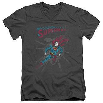 Superman It Tickles Short Sleeve Adult V Neck T-Shirt