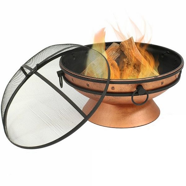 Cauldron Steel Wood Burning Fire Pit With Spark Screen