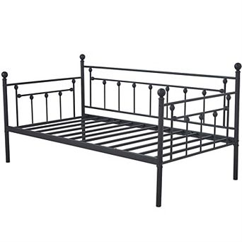 Twin Size Classic Black Metal Daybed Frame