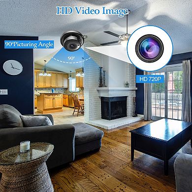 Black, Smart Home Security With Night Vision, Motion Detection, Two-way Talk, And Loop Recording