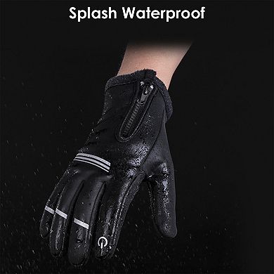 Touchscreen Thermal Windproof Fleece Lined Gloves