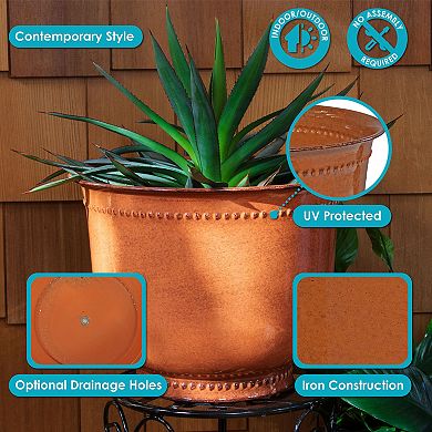 Michael Metal Outdoor Planter Set Of 2