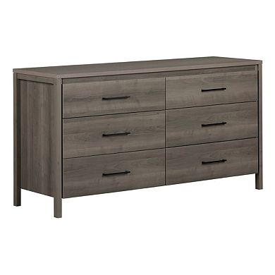 Modern 6 Drawer Double Dresser