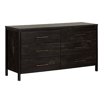 Modern 6 Drawer Double Dresser