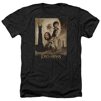 Lord Of The Rings Two Towers Poster Adult Heather T-shirt