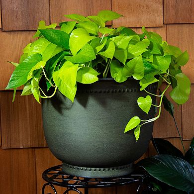 Sunnydaze Michael Metal Outdoor Planter - 14.5 in