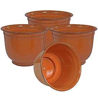 Sunnydaze Michael Metal Planter - 14.5 in - Matte Sage - Set of 4