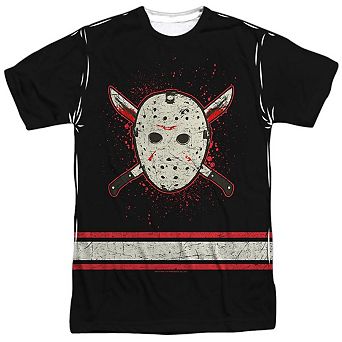 Friday The 13th Voorhees Jersey Short Sleeve Adult Poly Crew T-shirt