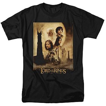 Lord Of The Rings Two Towers Poster Short Sleeve Adult T-shirt