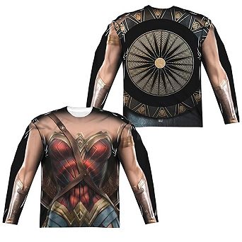 Wonder Woman Movie Wonder Uniform Long Sleeve Adult Poly Crew T-shirt