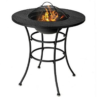 4 in 1 Fire Pit, Grill Cooking Bbq Grate, Ice Bucket, Dining Table