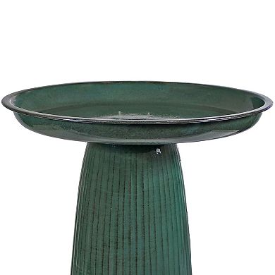 Sunnydaze Gleeful Garden Metal Outdoor Bird Bath