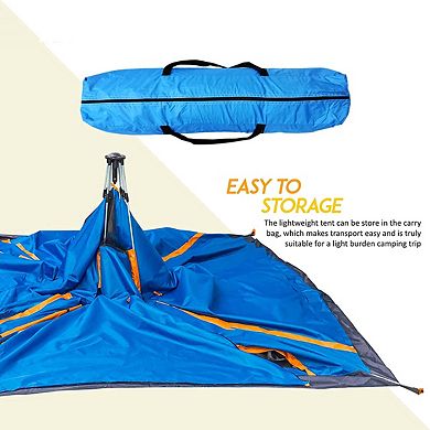 Instant Pop Up Tent 5 Person Blue