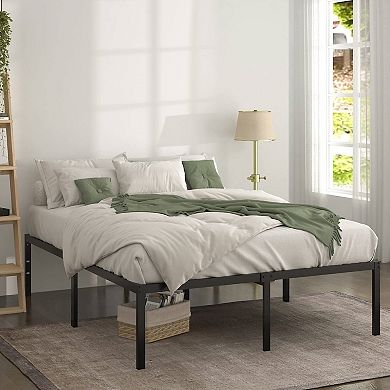 Full 18-inch Metal Platform Bed Frame With Under-bed Storage Space