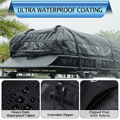 Rooftop Cargo Carrier Bag,15 Cubic Feet Heavy Duty Waterproof Rooftop Car Bag