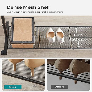 36 Inch Double-rod Clothes Rack With Wheels