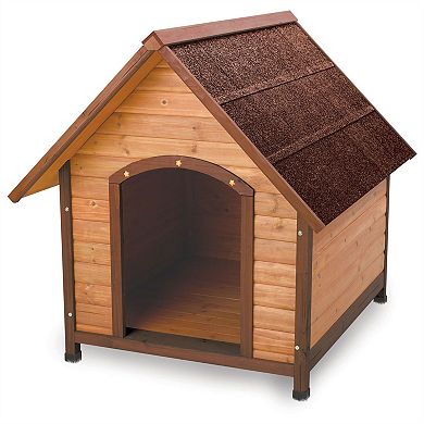 Medium 30 Inch Solid Wood Dog House With Waterproof Shingle Roof