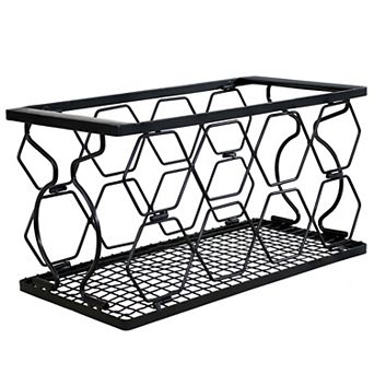 Sunnydaze 8-bottle Collapsible Wire Tabletop Wine Rack - Black