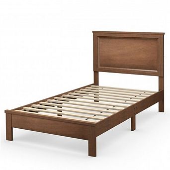 Twin Size Modern College Dorm Wooden Platform Bed