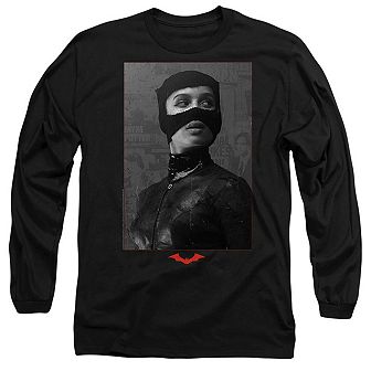 The Batman (2022) Catwoman Worn Portrait Long Sleeve Adult T-shirt