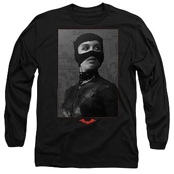 The Batman (2022) Catwoman Worn Portrait Long Sleeve Adult T-shirt