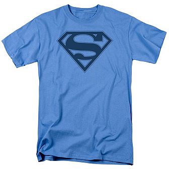 Superman Blue & Navy Shield Short Sleeve Adult T-shirt