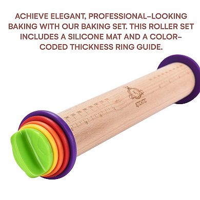 Rolling Pin With Thickness Rings