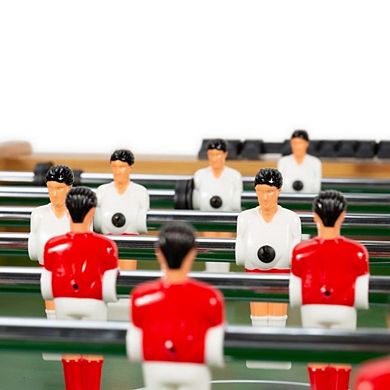 48 in Foosball Table for Home Game Rooms with Molded Plastic Players and Handles, Natural