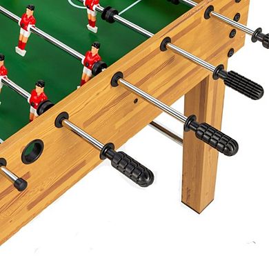 48 in Foosball Table for Home Game Rooms with Molded Plastic Players and Handles, Natural