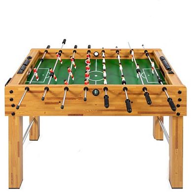 48 in Foosball Table for Home Game Rooms with Molded Plastic Players and Handles, Natural