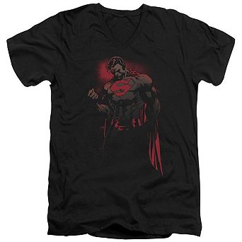 Superman Red Son Short Sleeve Adult V Neck T-shirt
