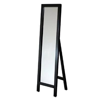 Large Freestanding Mirror with Solid Wood Frame, 64 in, Espresso Finish for Bedroom