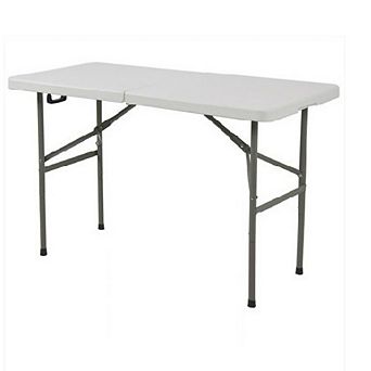 Multipurpose 4-foot Center Folding Table With Carry Handle