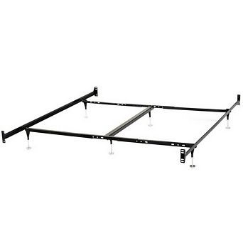 Queen Metal Bed Frame With Bolt-on Headboard Footboard Brackets