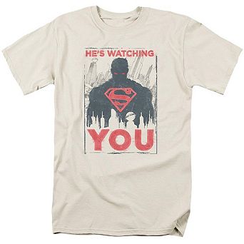 Superman He´s Watching You Short Sleeve Adult T-Shirt