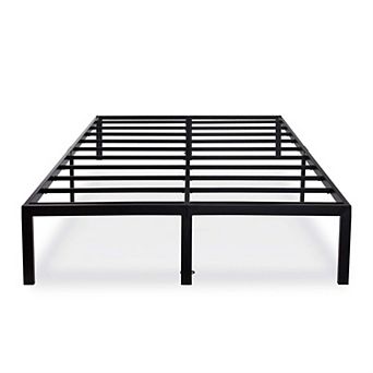 Queen Size Modern Heavy Duty Black Metal Platform Bed Frame