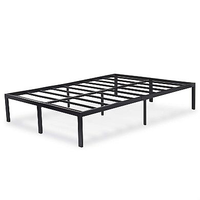 Queen Size Modern Heavy Duty Black Metal Platform Bed Frame