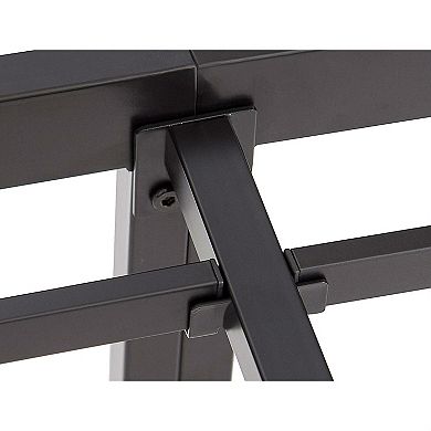 Queen Size Modern Heavy Duty Black Metal Platform Bed Frame