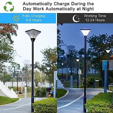 F.C Design Solar Street Lamp Cap: Outdoor Lighting, Waterproof Design, and Powerful Illumination